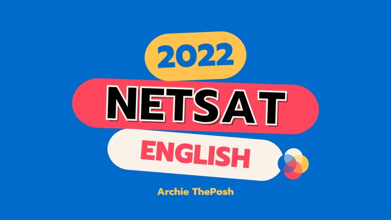 เฉลย NETSAT ภาษาอังกฤษ มข. ปี 64 (รอบแรก) อย่างละเอียด